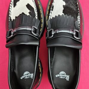 Dr. Martens Black and White Loafers